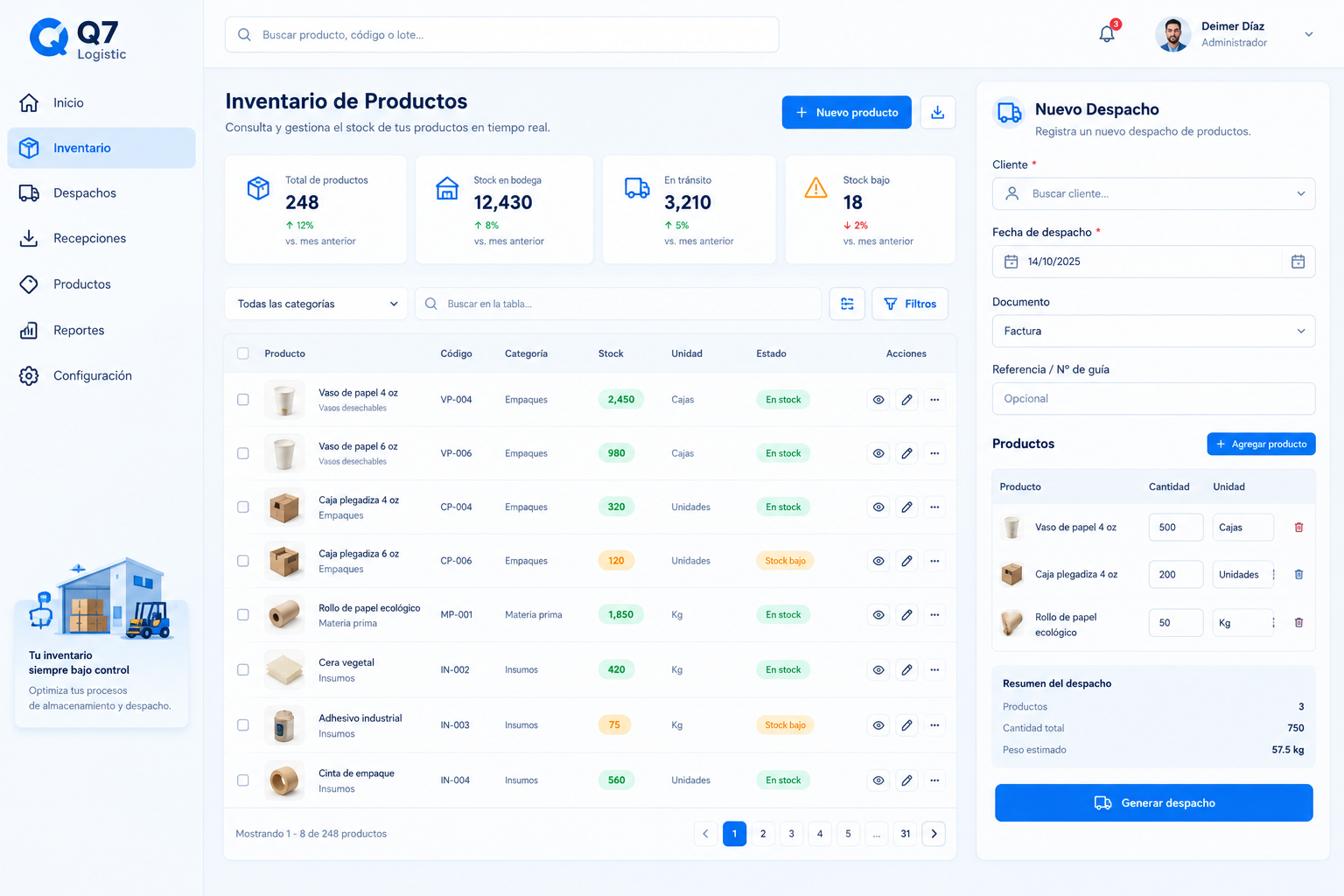 Web App de Despacho